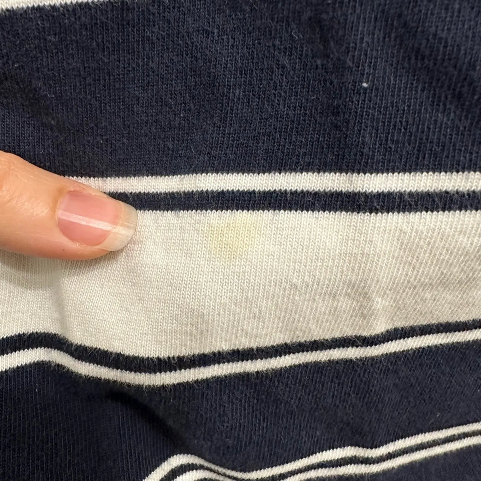 J. Crew Striped Navy & White Rope Macramé Neckline Shirt J.Crew Nautical  XS - Image 6