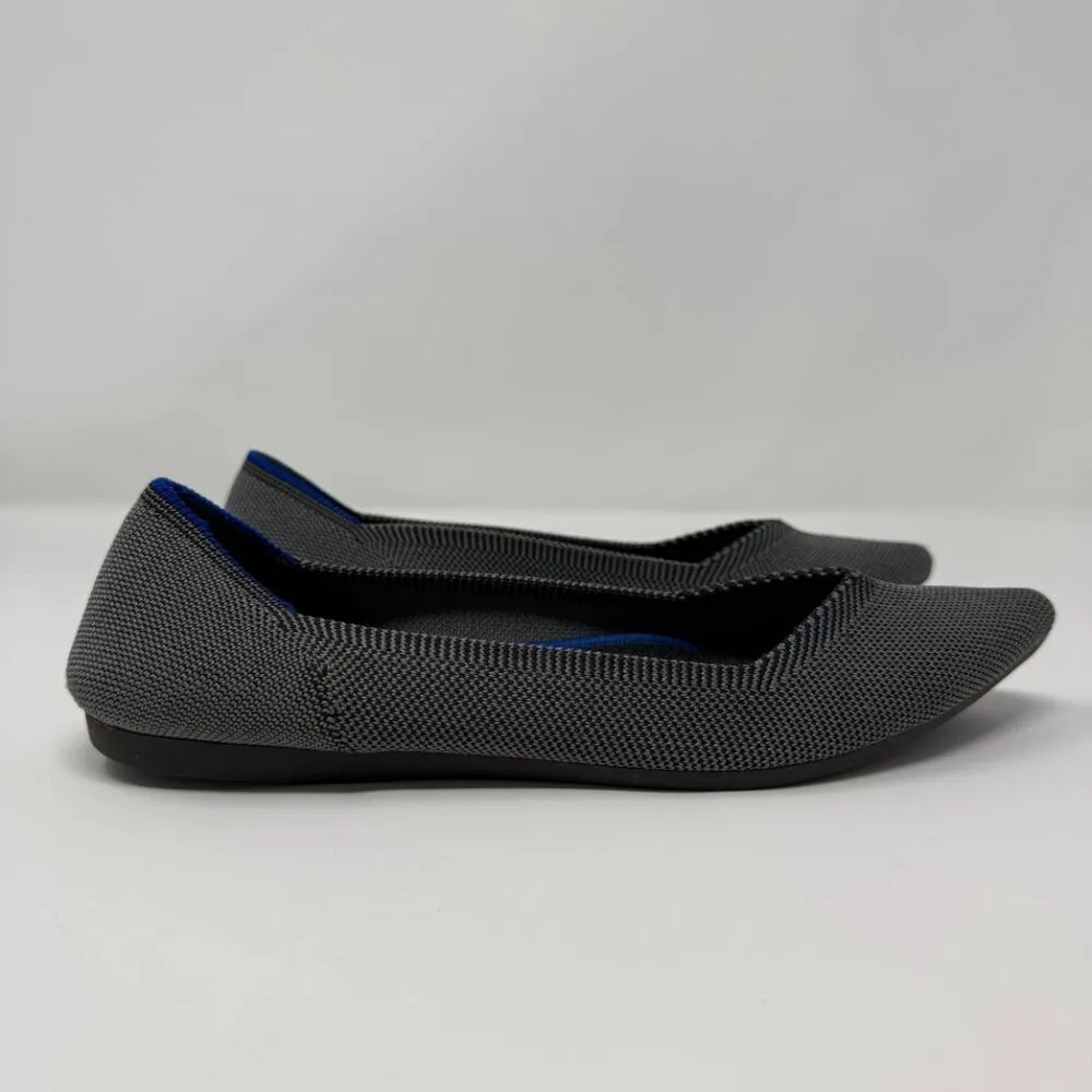 Rothy's The Point Flats Shoes Women 8 Cloud Grey Classic Comfortable Lightweight - Image 8