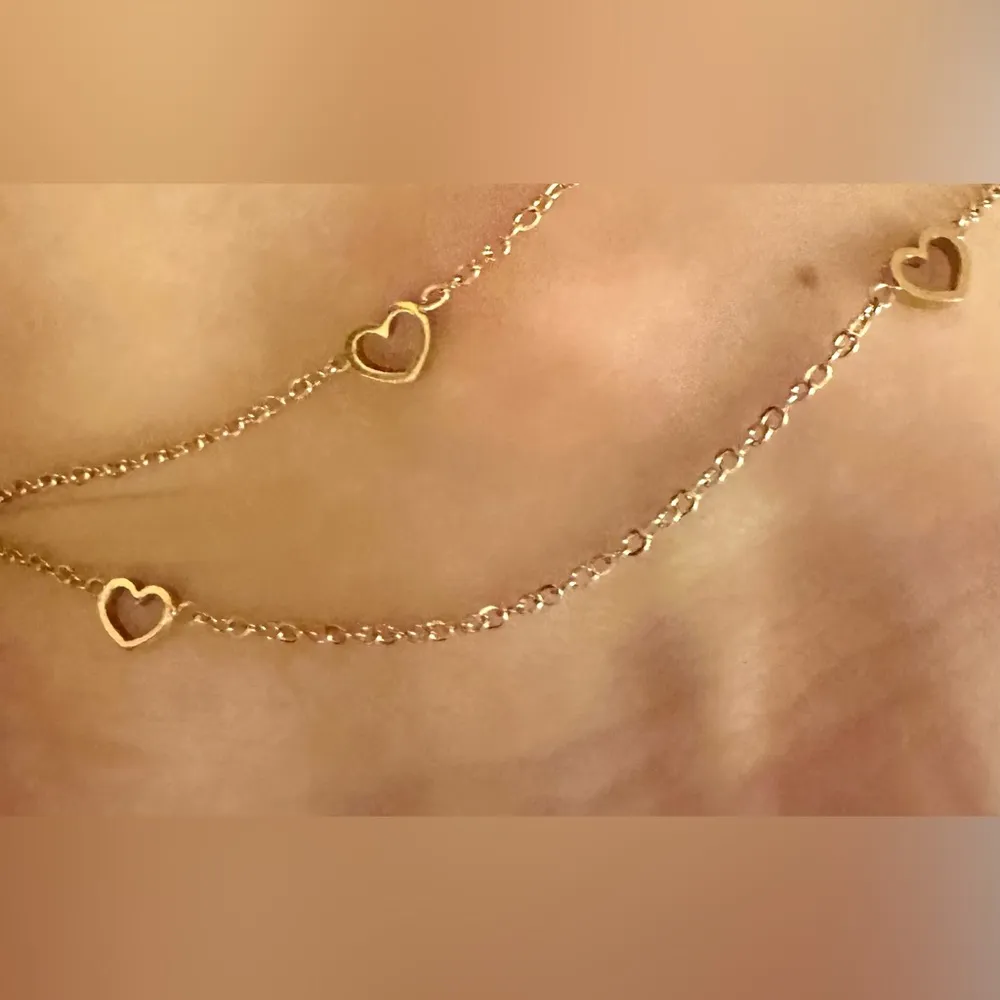 Ankle Bracelet Double Strand Hollow Hearts Anklet Gold - Image 2