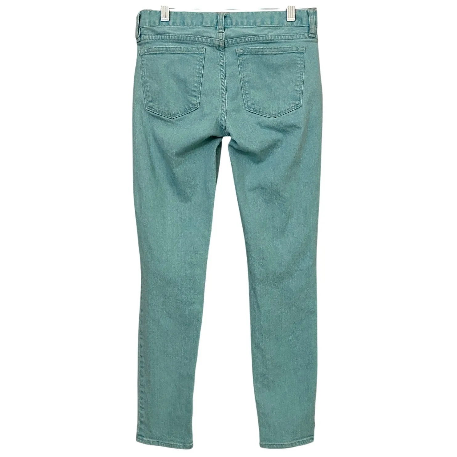 J Crew Toothpick Jeans Women Aqua Blue Light Wash Size 26x28 Skinny - Image 2