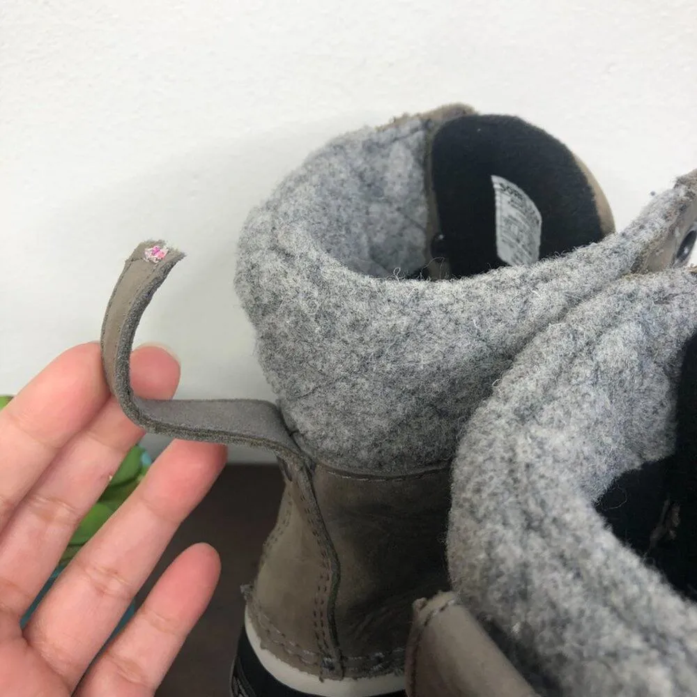 Sorel Slimpack Lace II Lace Up Duck Boots in Quarry Black Size 7.5 *FLAW* - Image 4