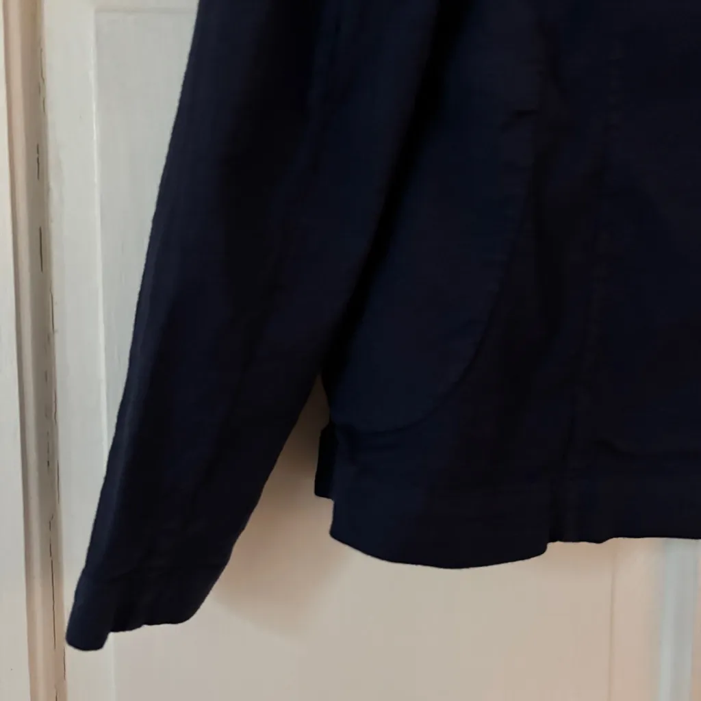 Frank & Eileen DUBLIN Navy Italian Performance Linen Tailored Blazer Size Small - Image 10