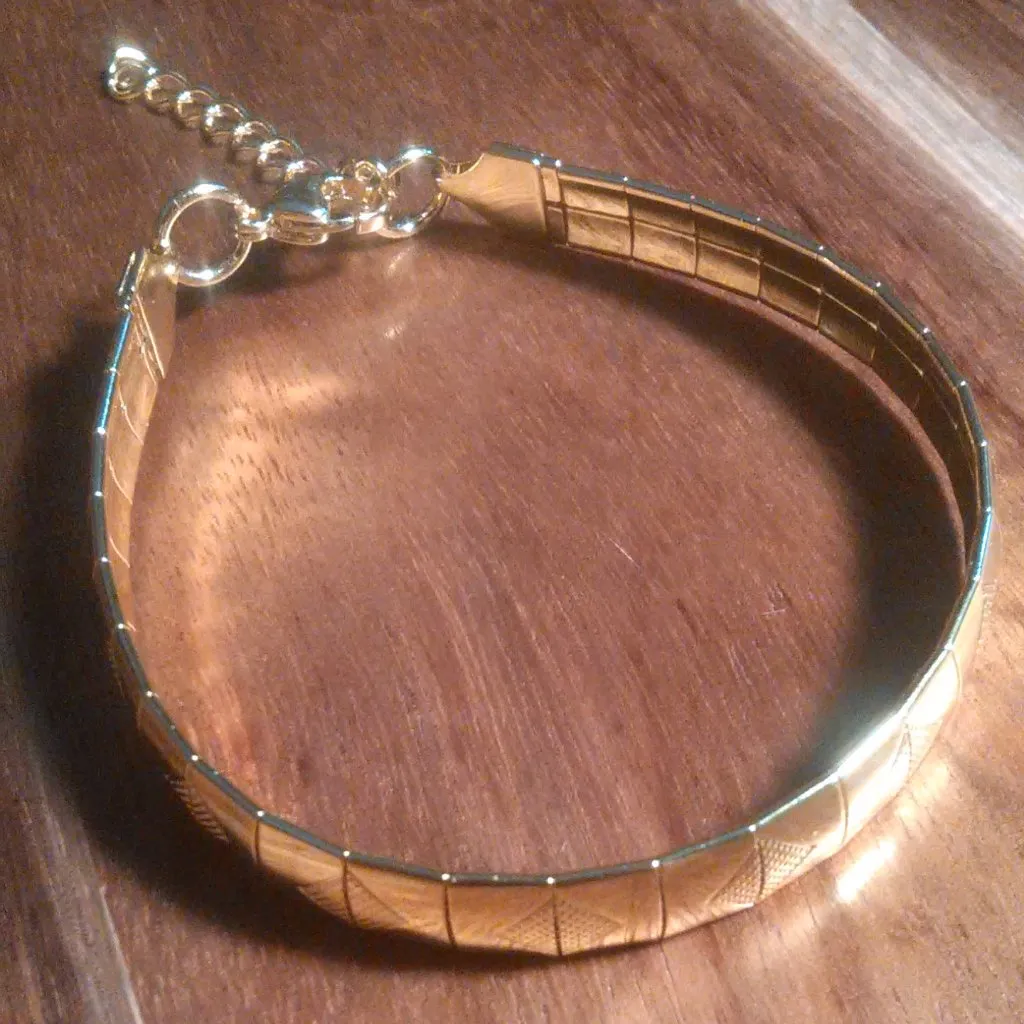 Omega Style Ion Plated Yellow Gold Stainless Steel Bracelet (Size 7.5 to 9.5) - Image 3