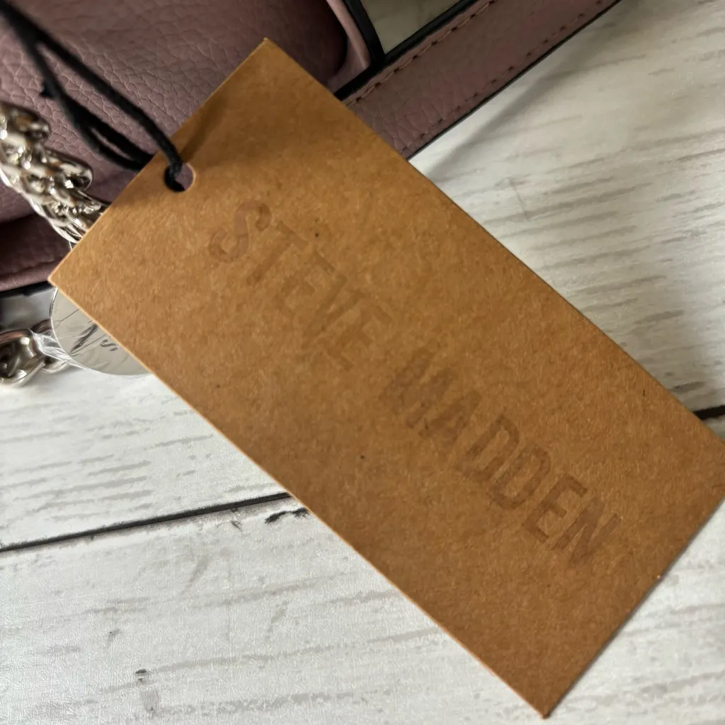 Steve Madden New York Faux Leather Mauve Crossbody Bag New - Image 6