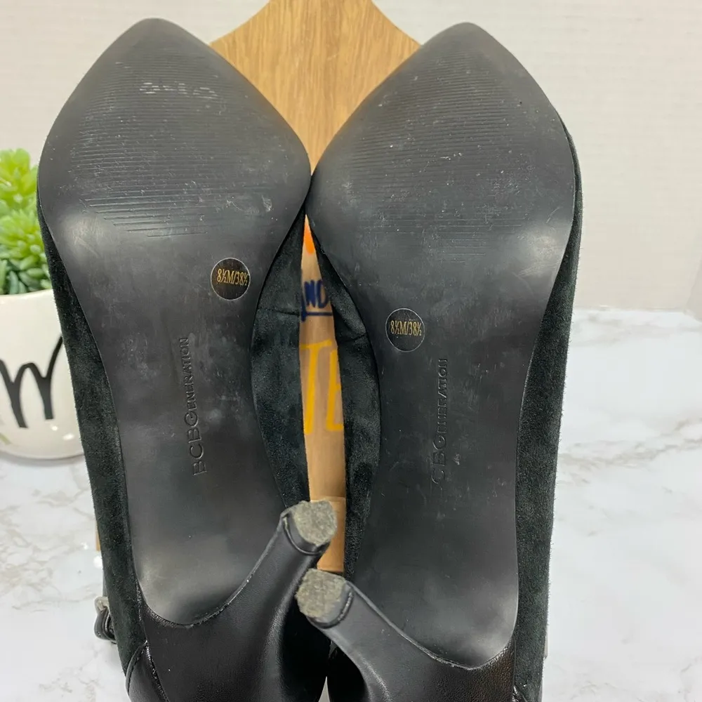 BCBGeneration womens black suede heels - Image 5