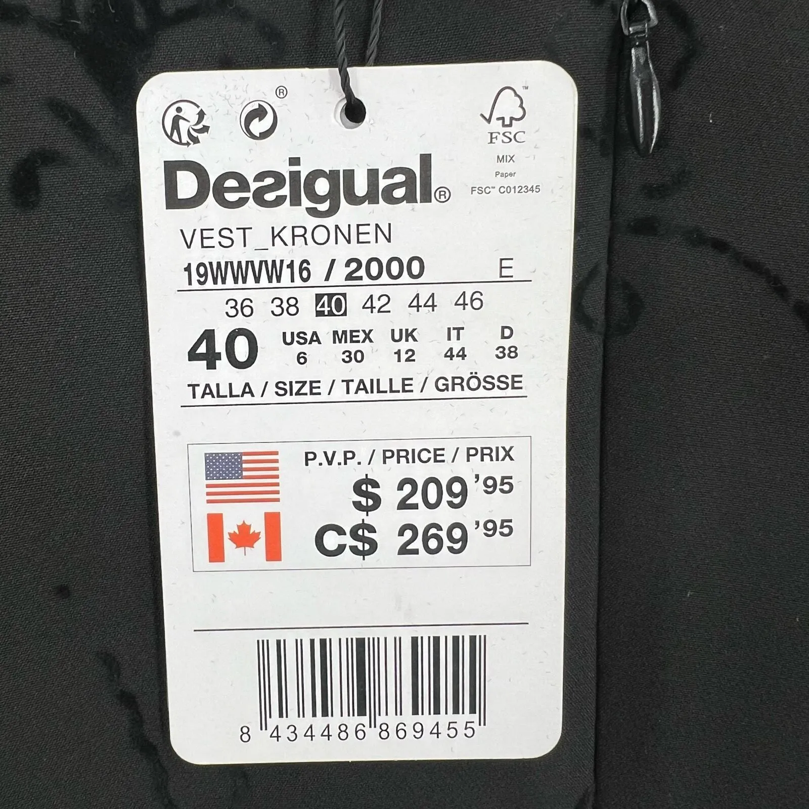 Desigual Black‎ Shift Dress Embroidered and Beading Detail US 6 / EU 40 New - Image 10