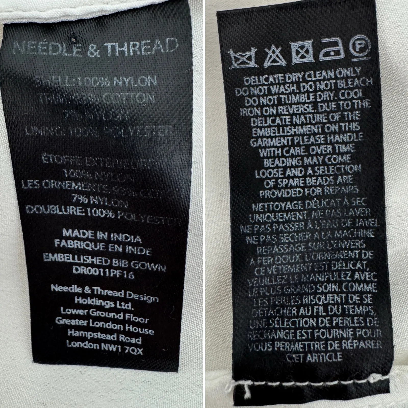 Needle & Thread Embellished Rhinestone Beaded Maxi Gown nude pink Size US 2 - Image 10