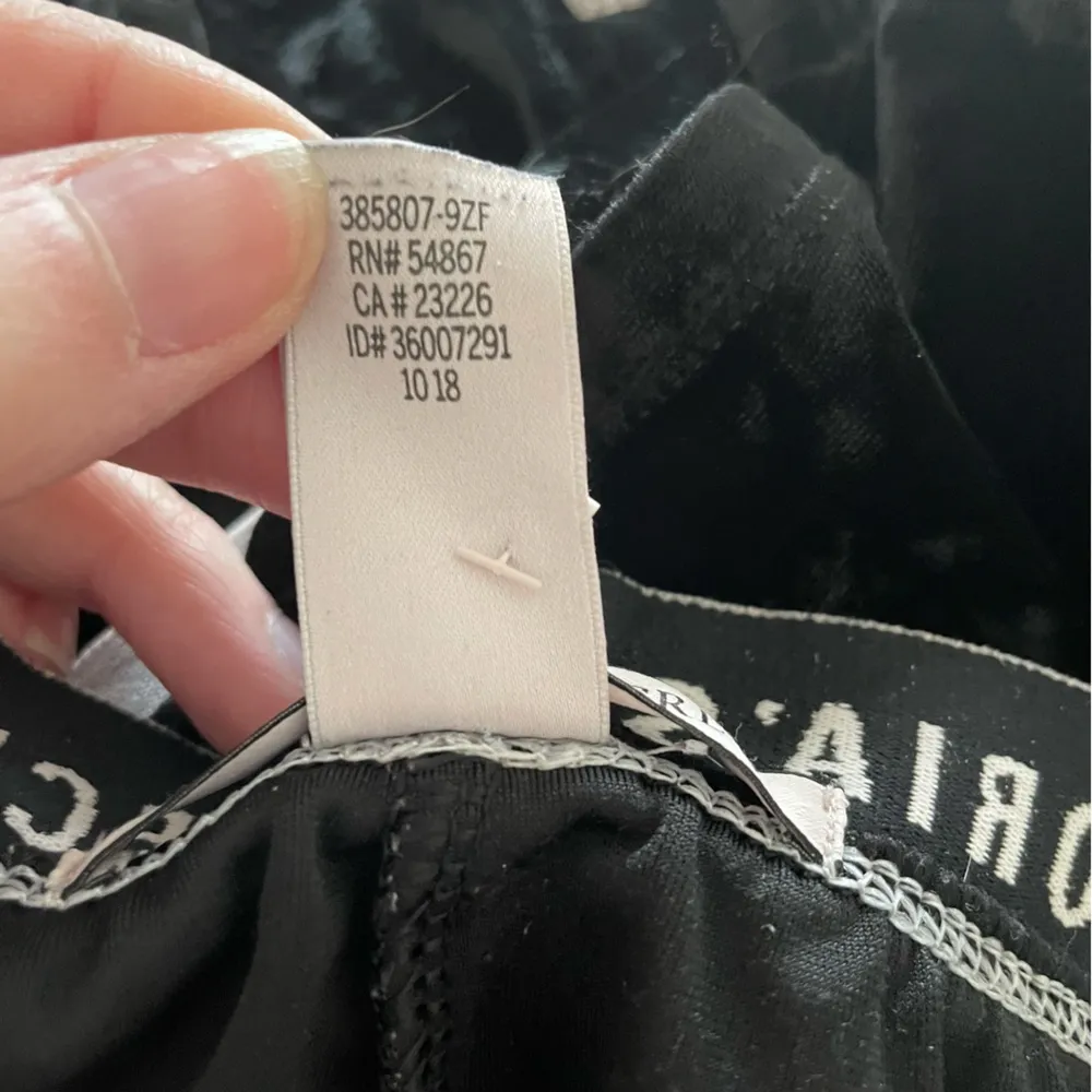 Victoria’s Secret Black Crushed Velvet Sleep Pajama Shorts - Image 6