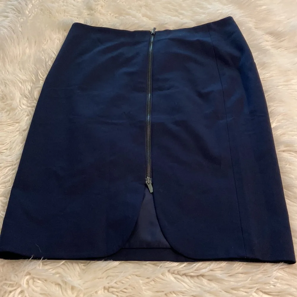 Ann Taylor Navy Blue Skirt size 12 waist 34” brand new with tag zipper in front - Image 12