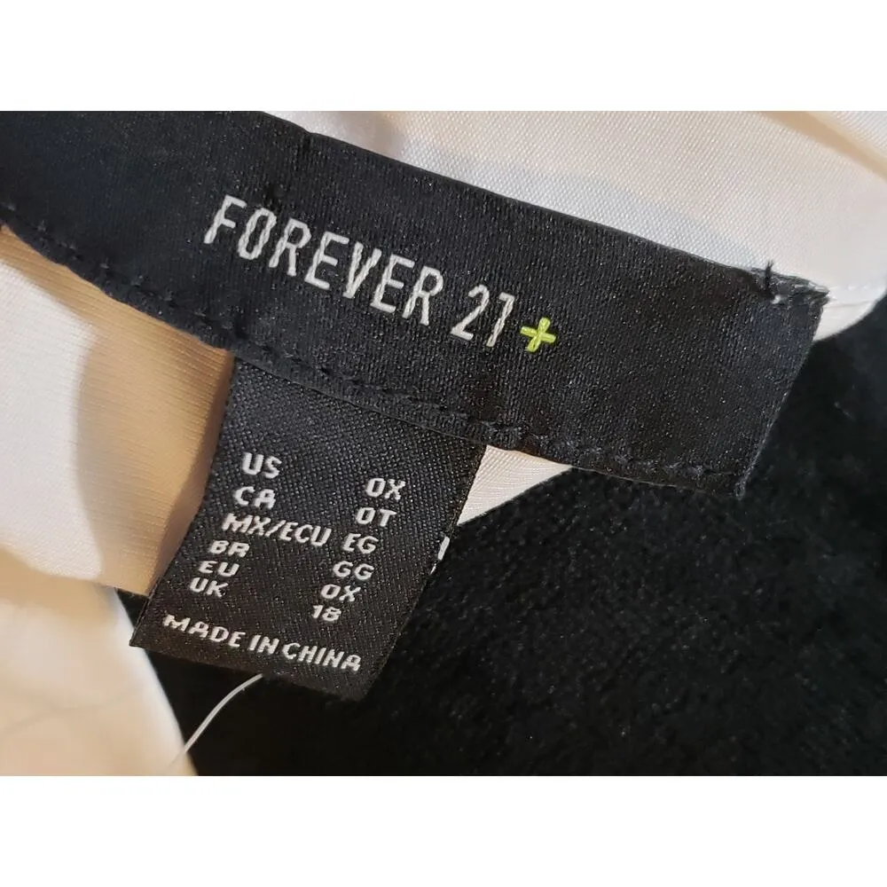 Forever 21 Shirt Dress Womens 0X White Side Pockets Belted Waist Button Front - Image 3