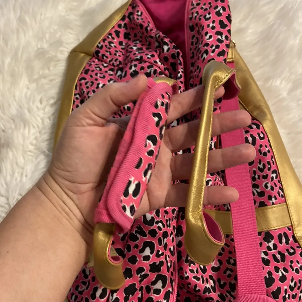 Simply Southern Weekender Bag excellent condition pink , gold and black high 13” - Image 7