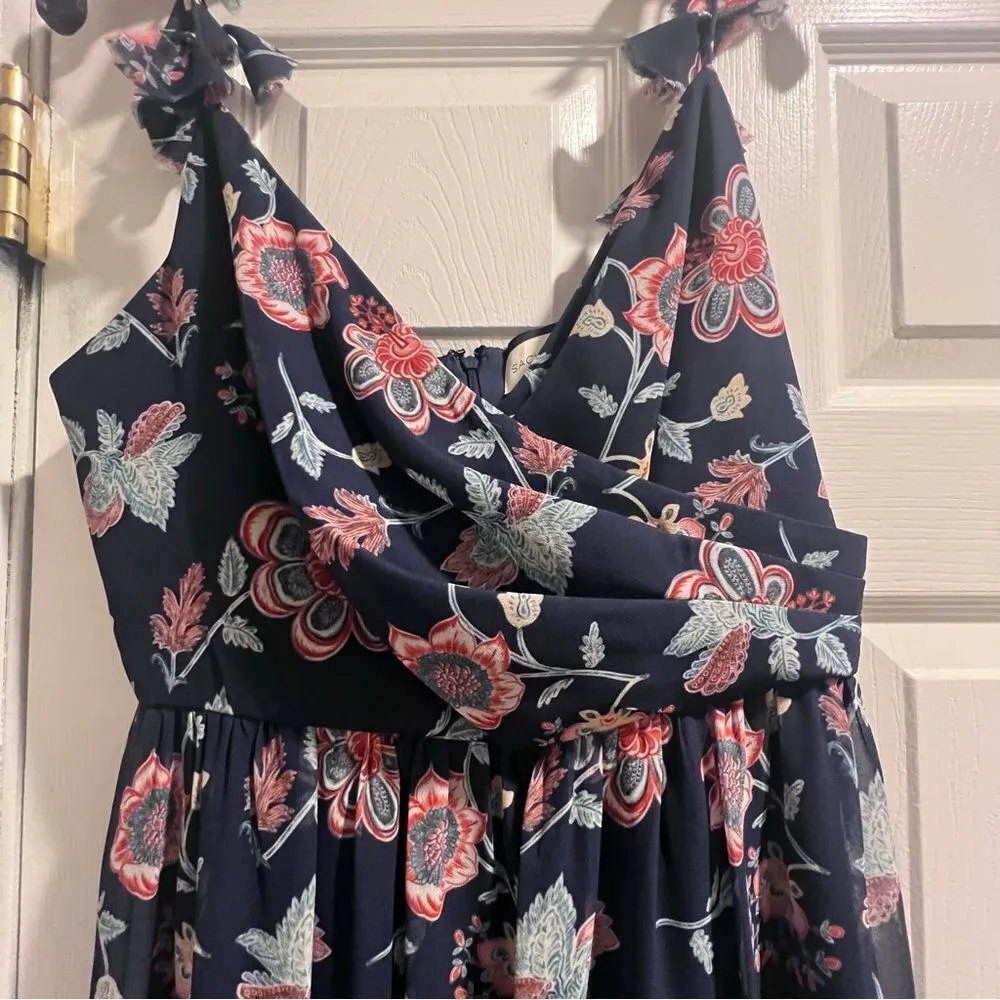 NWT sachin and Babi‎ Dalia Eastern Gouache Botanical Floral Tiered Dress Sz 8 - Image 6