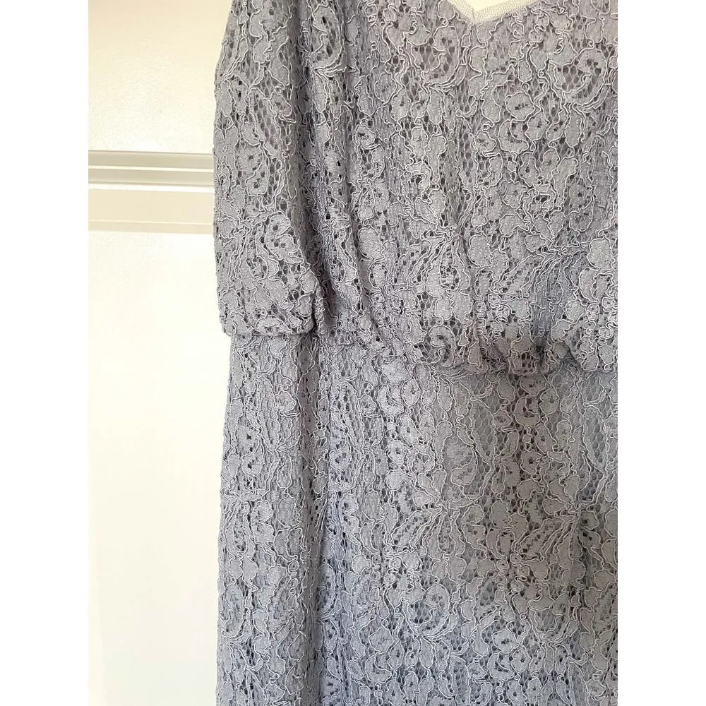 Adrianna Papell Signature Lace Blouson Gown Light Purple Size 4 NEW - Image 7