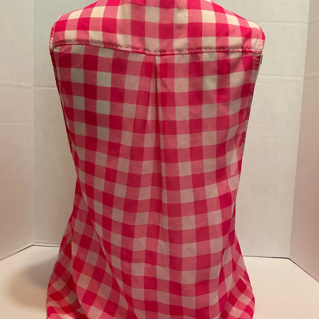 Ambercrombie PinkPlaid Sleeveless Shirt - Image 2