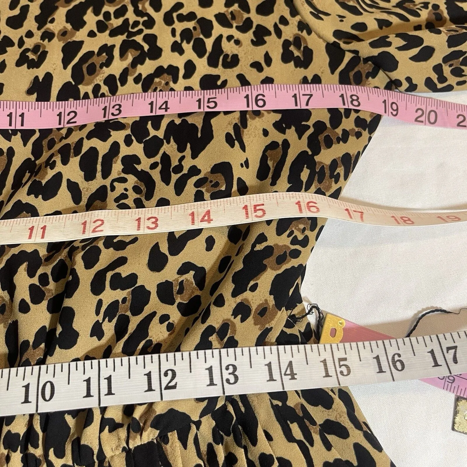 J.Crew Dress Sz 8 Long Sleeve Leopard Animal Print Safari Safari Chic Boho Fall - Image 11