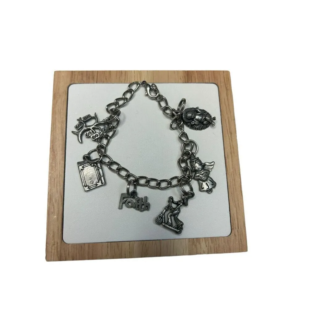 Book of Mormon charm bracelet silver toned - Image 3