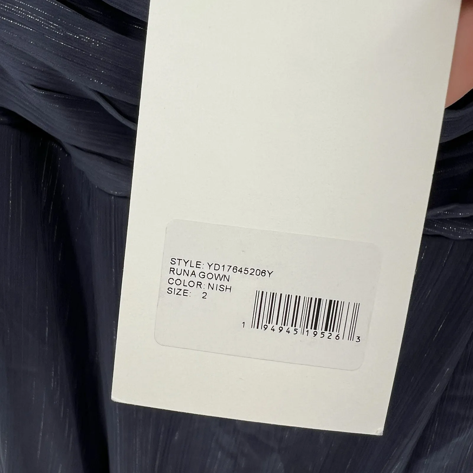 Likely Runa Halter Maxi Gown Night‎ Shadow Blue Formal Metallic Prom Size 2 NWT - Image 9
