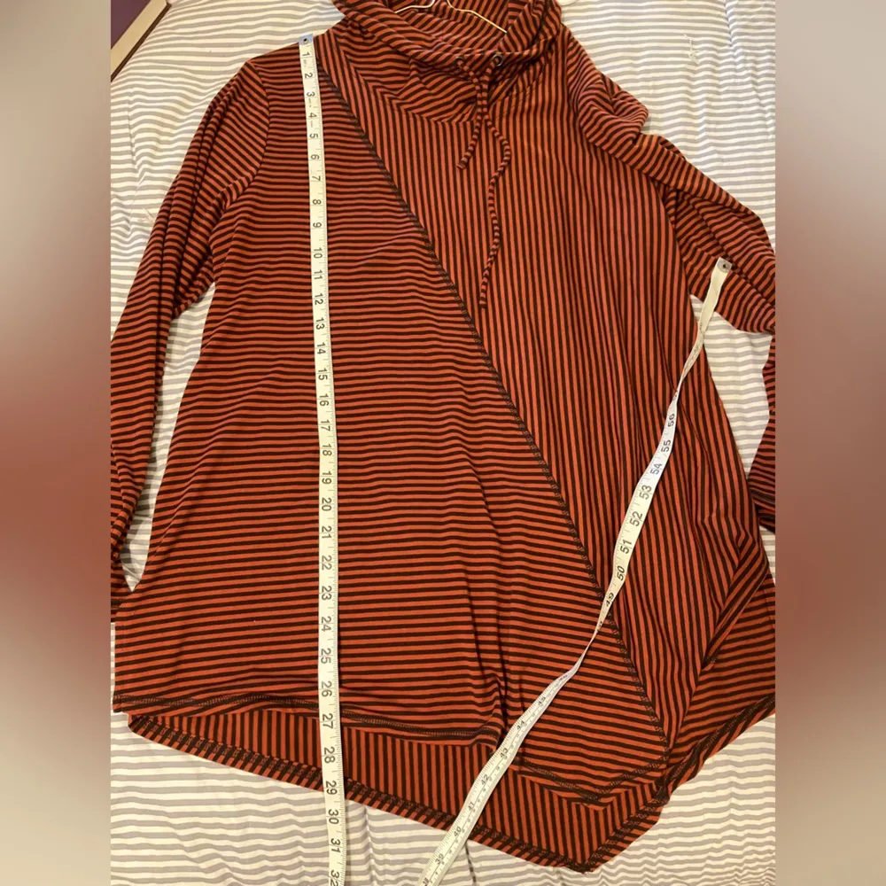 Boutique Knit Oversized‎ Cowl Neck Tunic Top Womens Size Medium Orange - Image 14