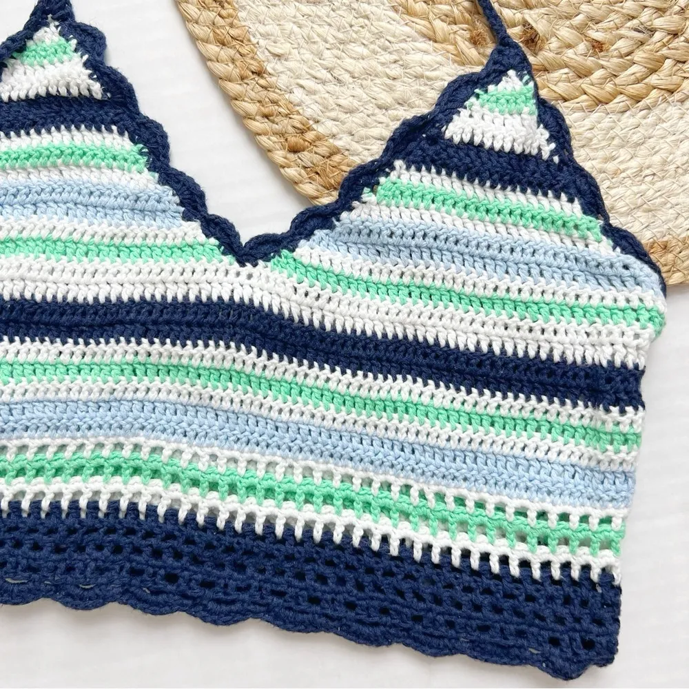Aerie Crochet Halter Crop Top - Image 2