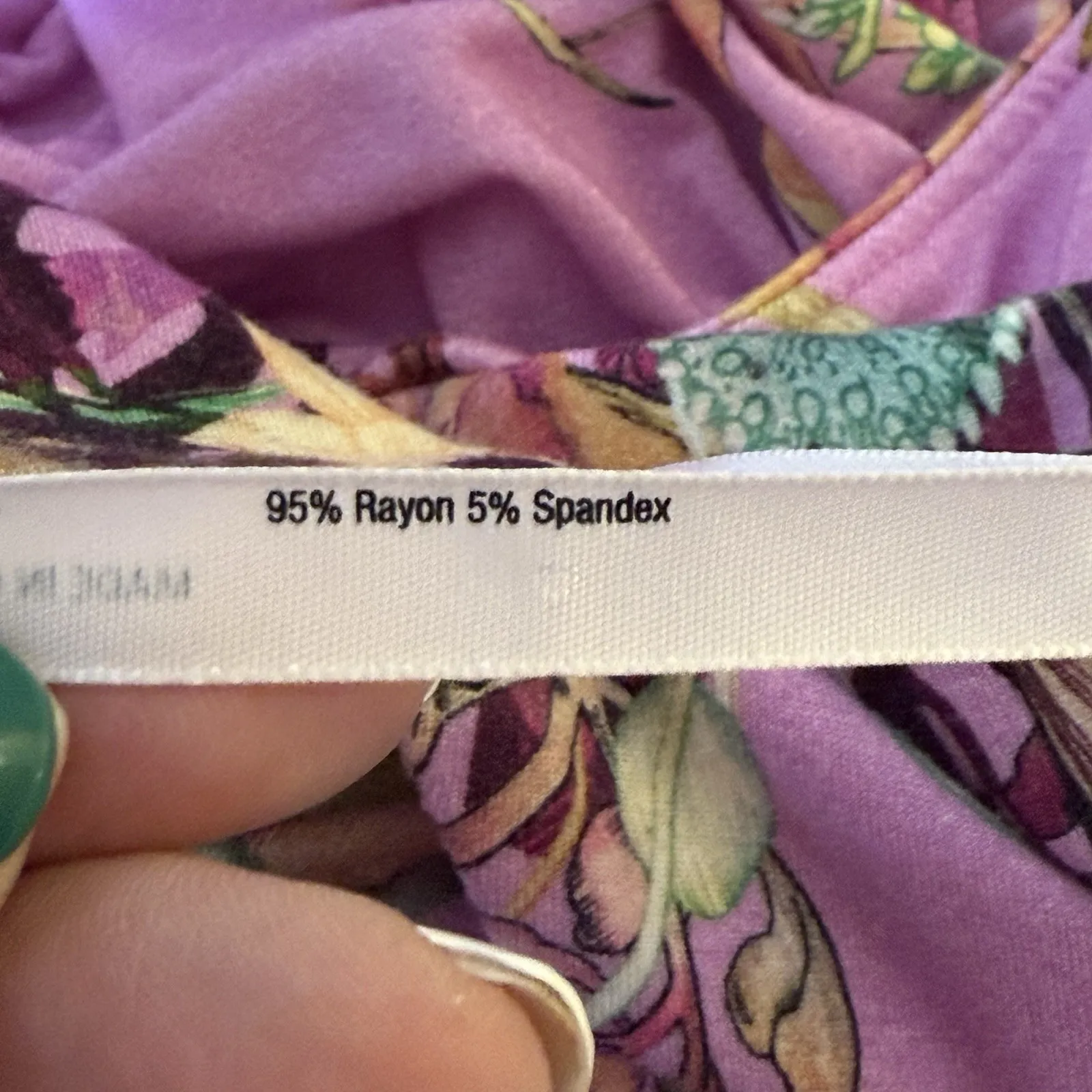 Soma Purple Floral Sleeveless Maxi Dress Size Large Tropical Vacation Beach - Image 7