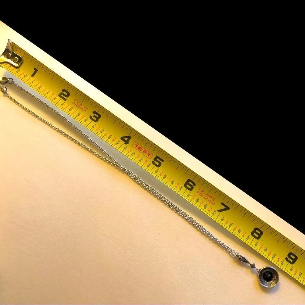 JUDITH JACK Onyx Marcasite Round Pendant and Sterling Silver 925 Necklace - Image 6