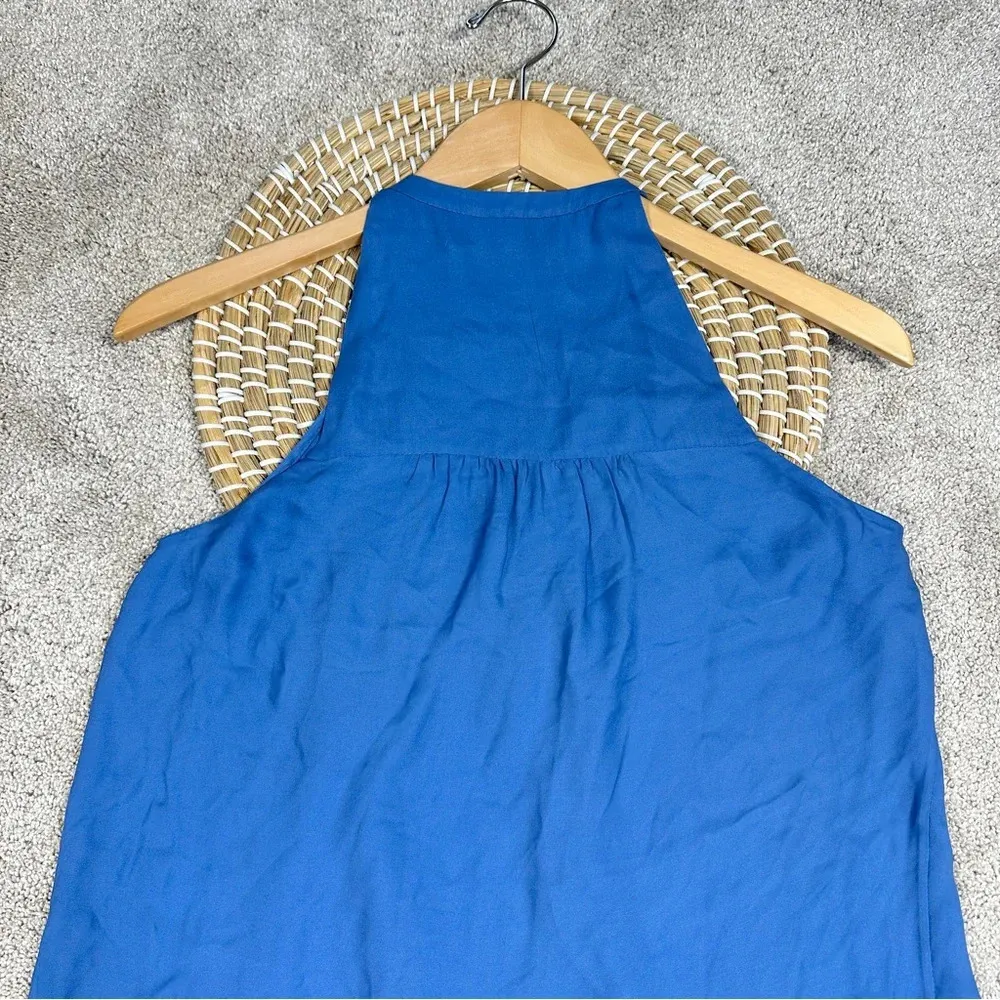 A.L.C. Keyhole Cutout Halterneck 100% Silk Sleeveless Tank Blouse Size XS - Image 6