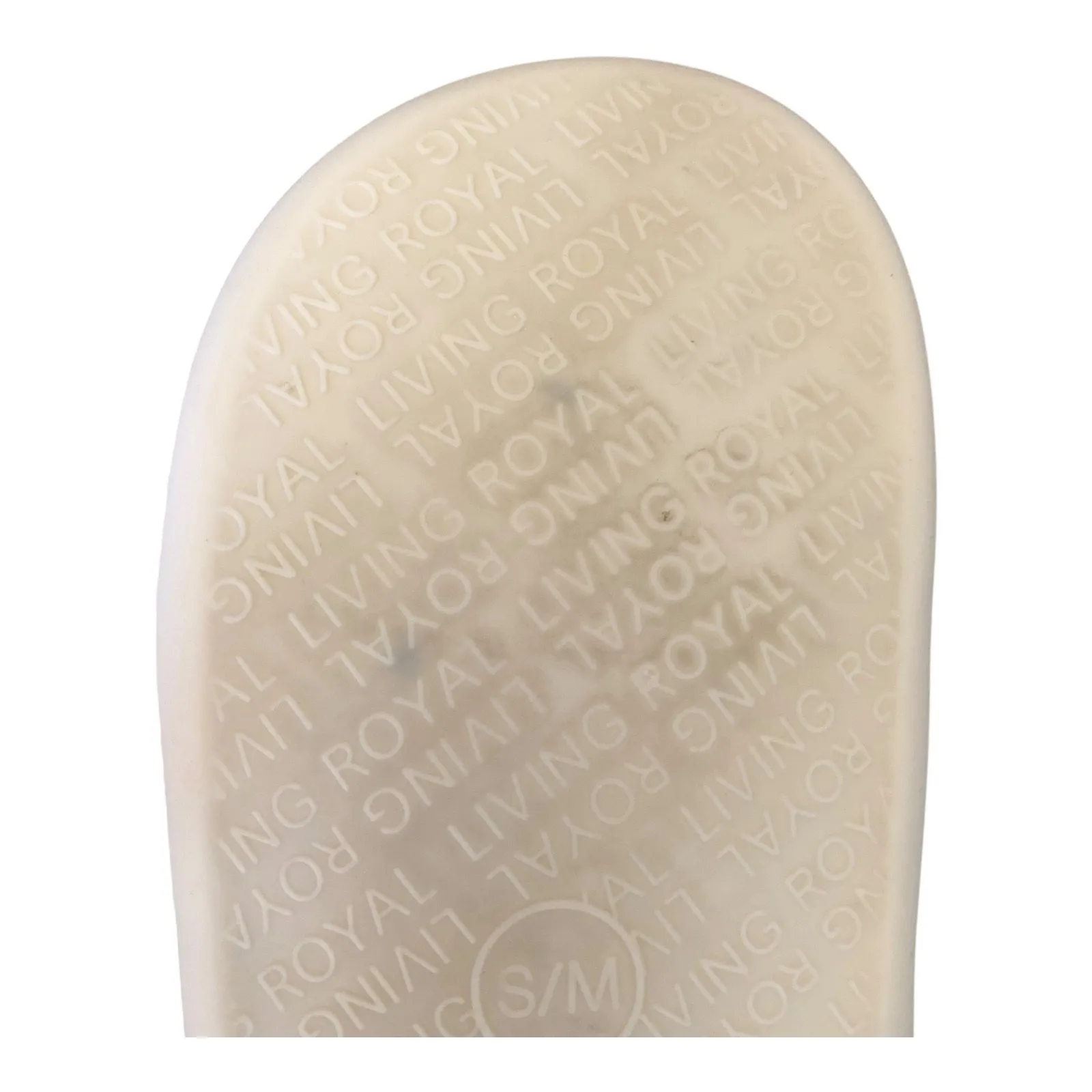 Living Royal Do Not Disturb White Fuzzy Slippers Slip On Women's Size S/M - Image 12