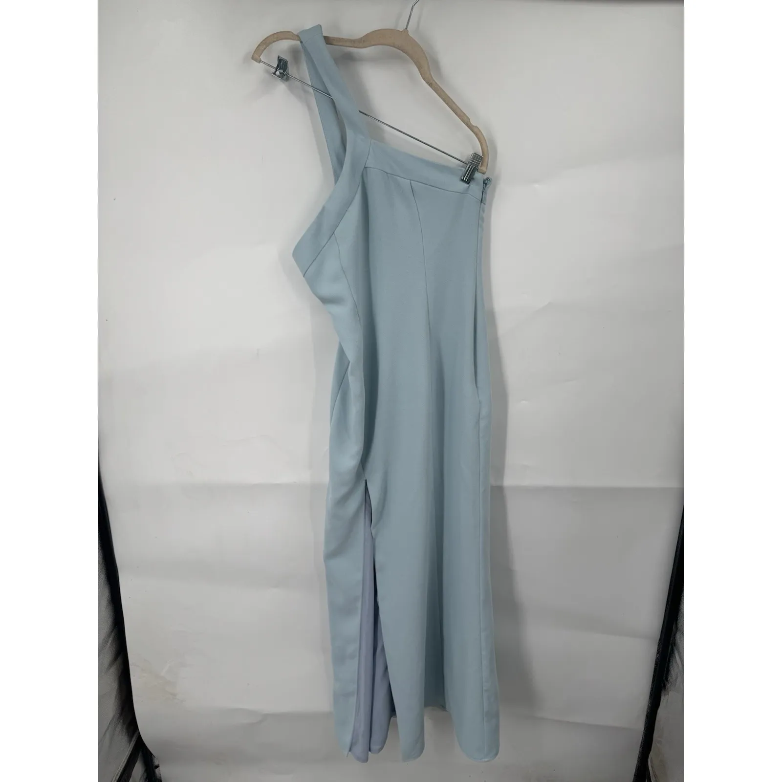 NBD Revolve Evan One Shoulder Maxi Gown Dress Women Small Light Blue Elegant - Image 2