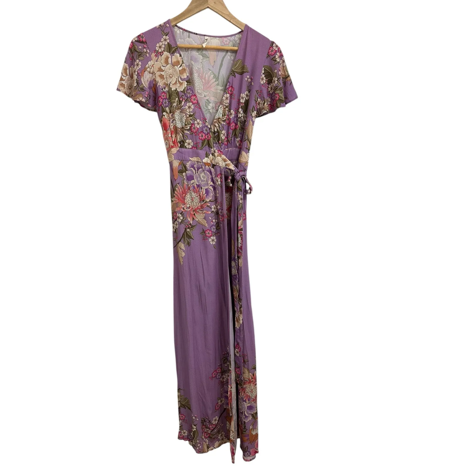 Spell & The Gypsy Blue Skies Wrap Lilac Maxi dress size XS‎ ASO Vanessa Hudgens Purple - Image 3