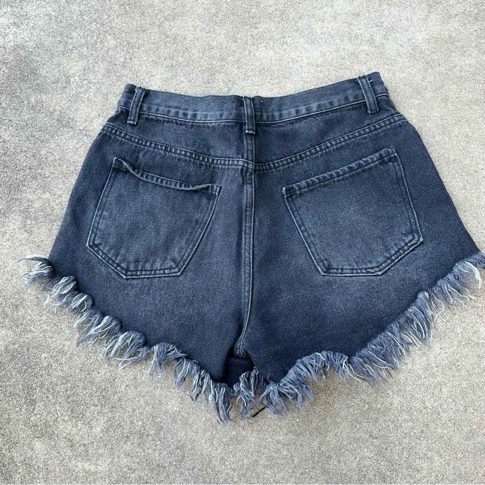 Simple Society  Mushroom Embroidered Jean Shorte - Image 4