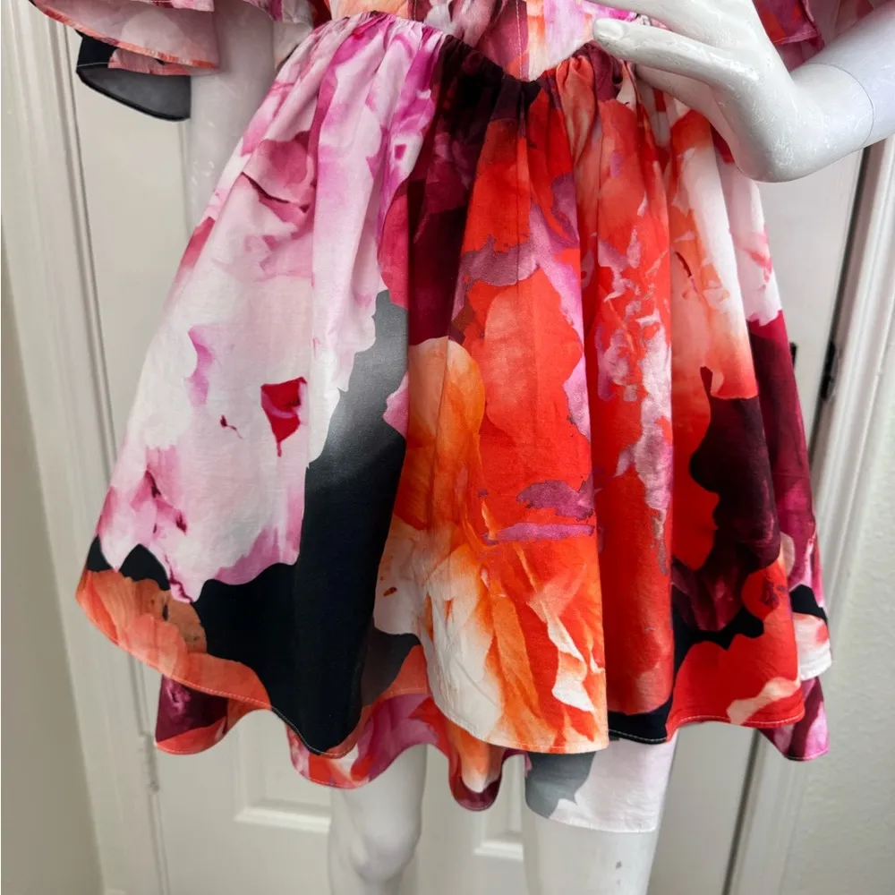 ASOS LUXE ONE SHOULDER COTTON DRESS WITH CORSET DETAIL Size 2. #331 - Image 8