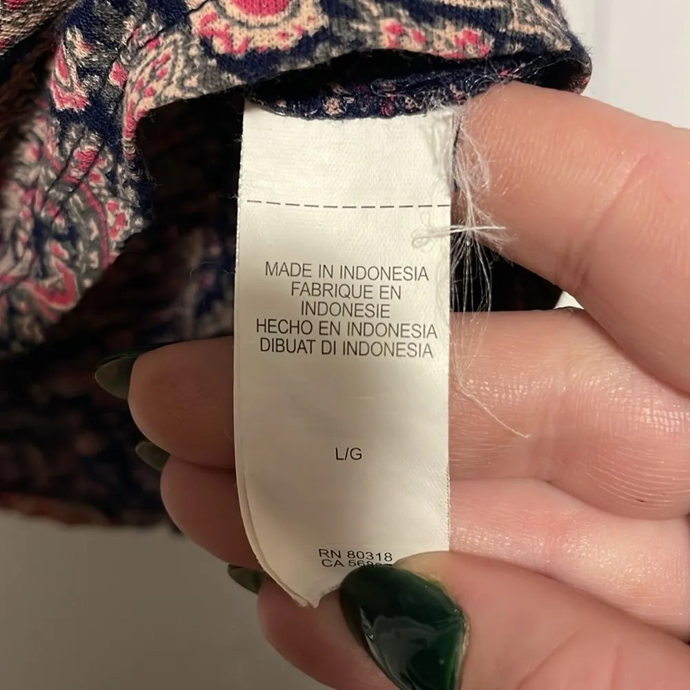 Lucky Top Women Large Paisley Peasant Retro Shabby Boho Hippie Dark Fairy Grunge - Image 8