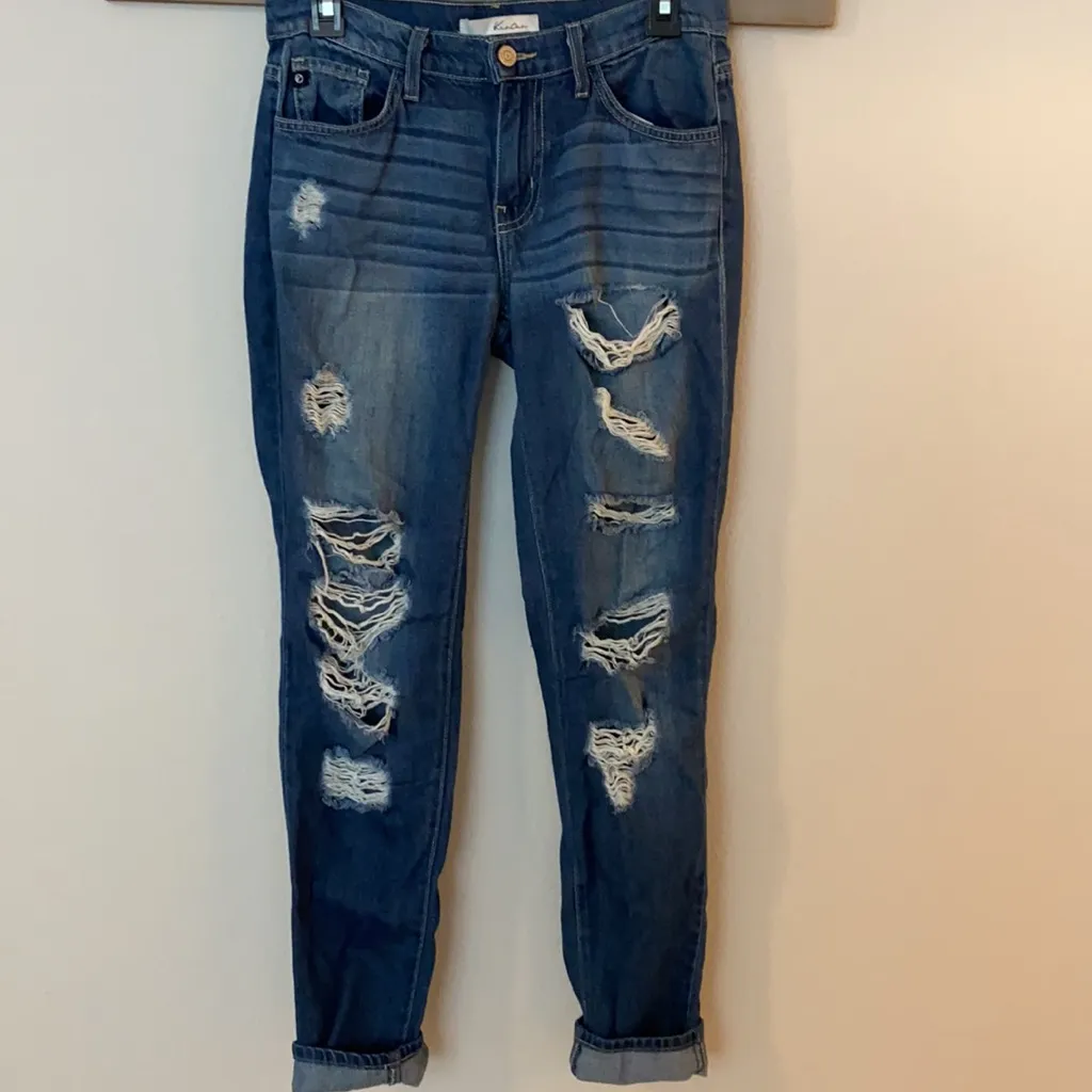 💎Ripped KanCan Boyfriend Jeans - Image 4