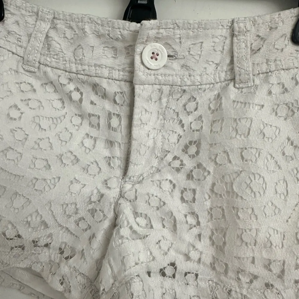 Lilly Pulitzer White Denim Shorts – Size 2 – Eyelet Detail - Image 4