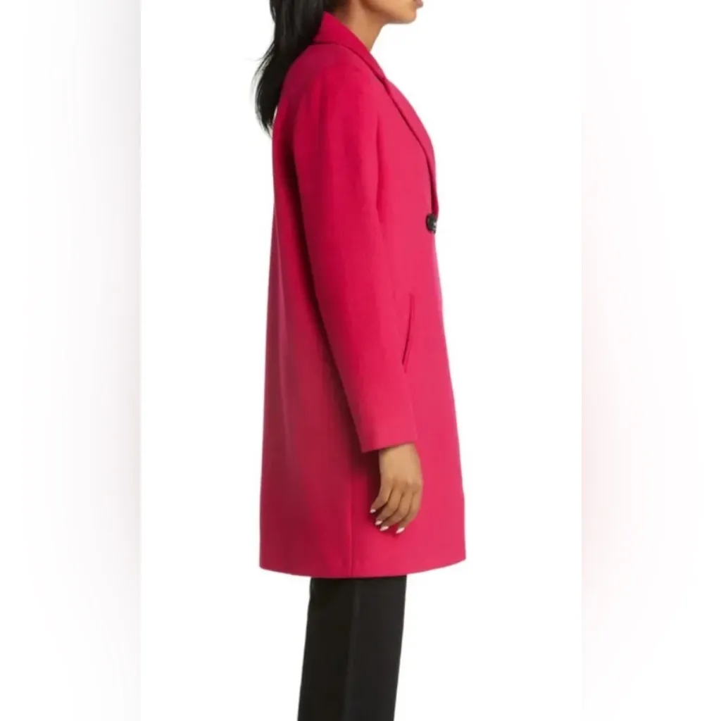 Sam Edelman Double Breasted Wool Blend Coat in Boysenberry Women’s Large - Image 3