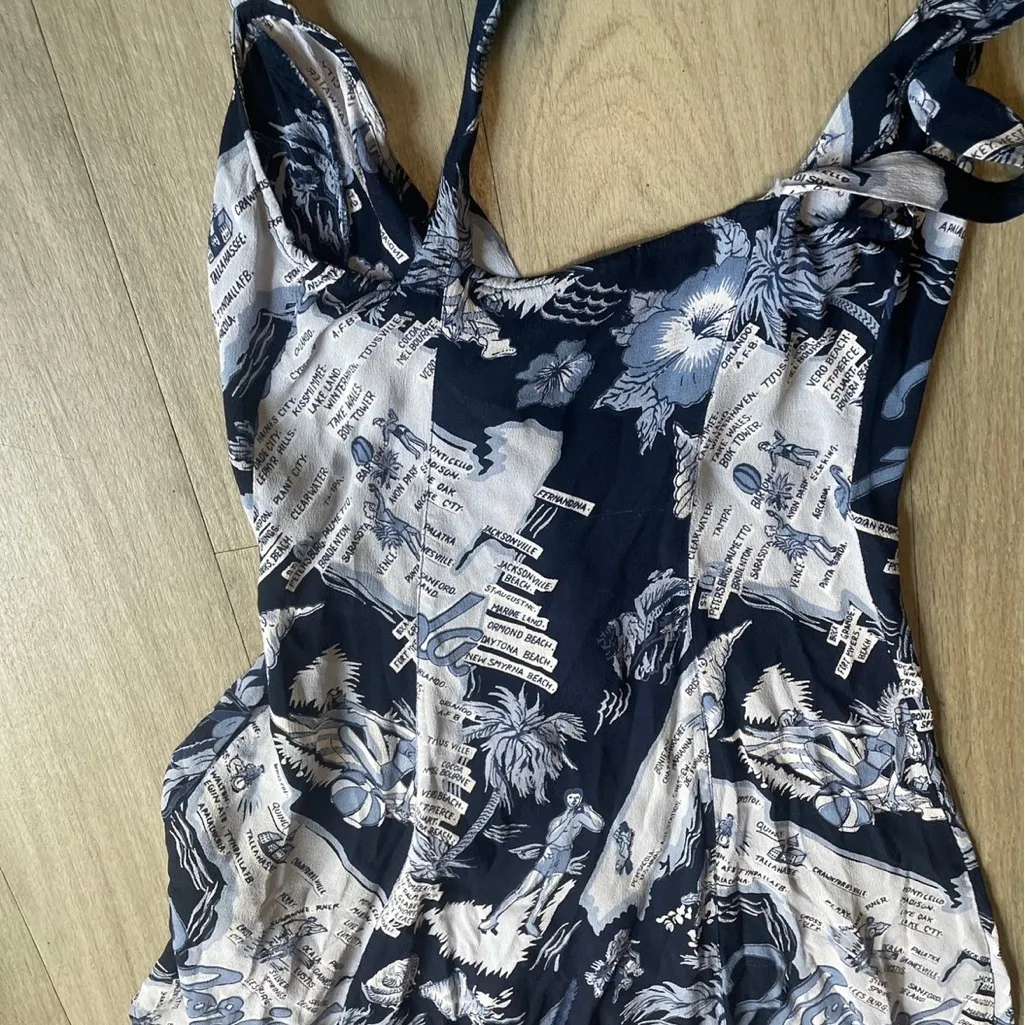 ASOS Blue and White Floral Dress - Image 3