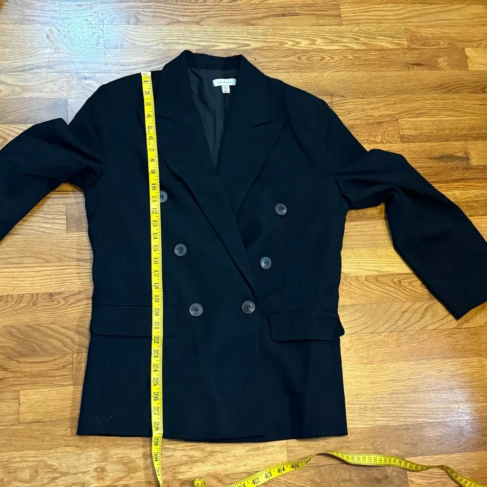TopShop Women’s 2 Black Button Long Sleeve Work Wear Business Casual Blazer - Image 6
