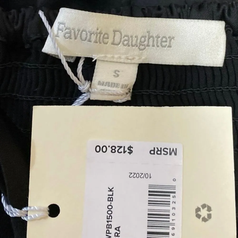 NEW Favorite Daughter Ex Boyfriend Black Padded Satin Bralette Bra Top Size S - Image 4