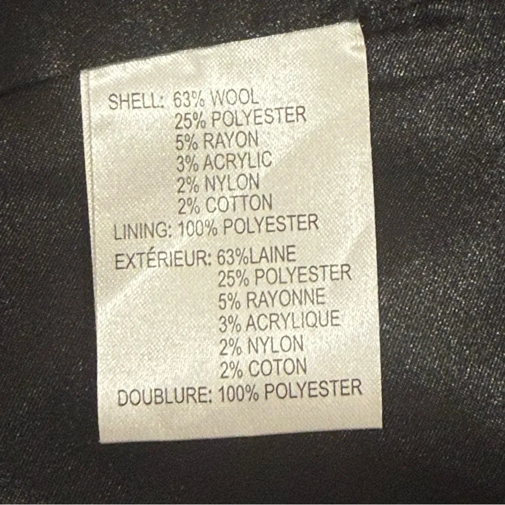 NWT Barney’s New York Co Op Wool Pea Coat Small Gray Double Breasted Preppy Chic - Image 10