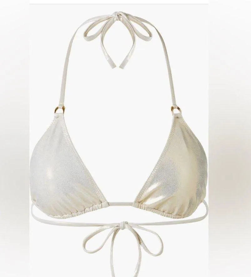 Melissa Odabash Key West Triangle Bikini Set, Size 4, Gold, $258 Gold - Image 3