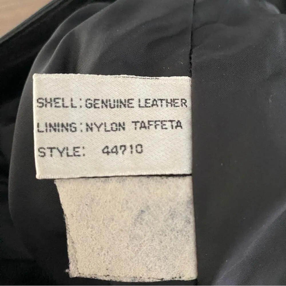 Vintage Wilson’s Black Leather Yoke Front High Waist  Seamed Pants size 8 lined - Image 6