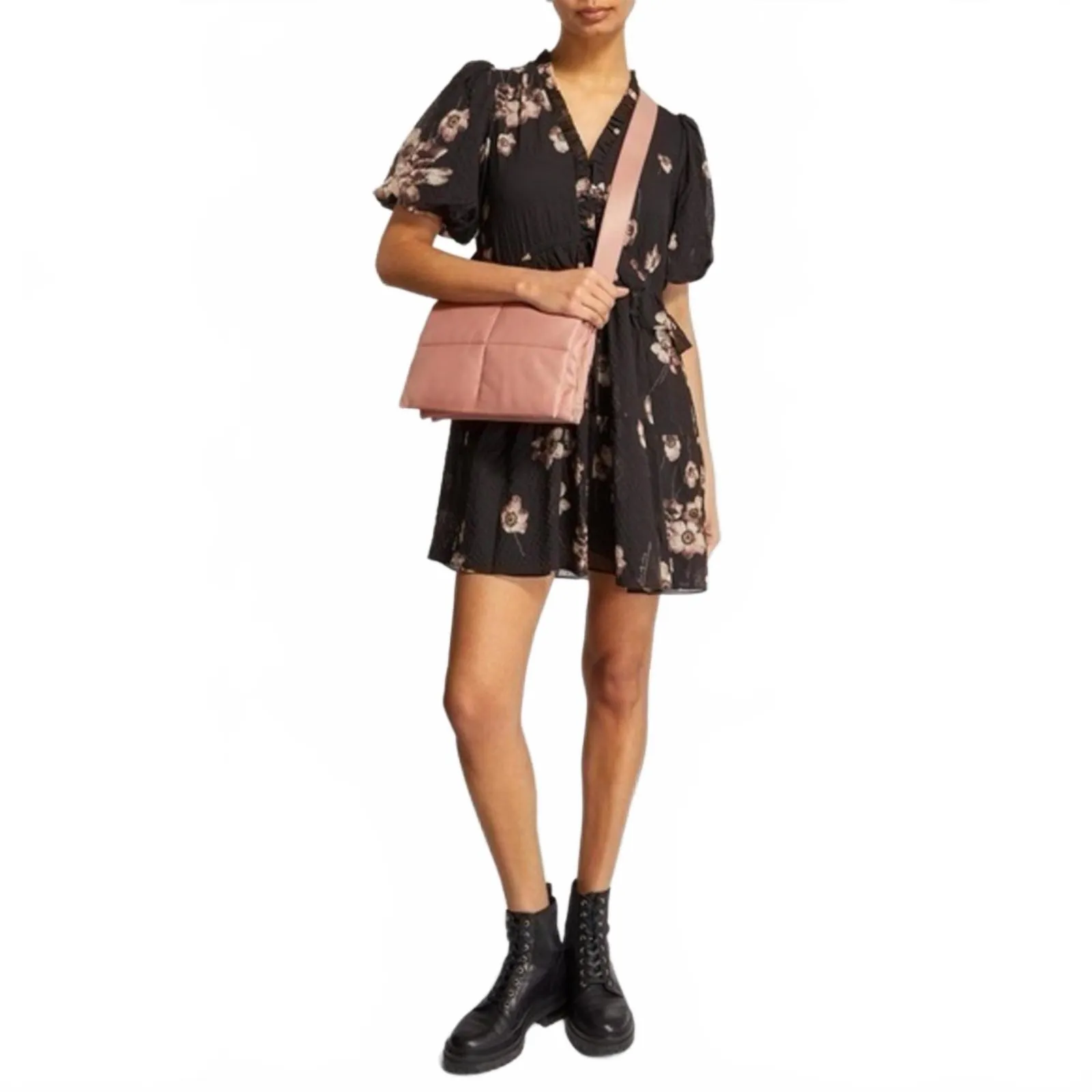 AllSaints Vittoria Soft Leather Shoulder Crossbody Bag TERRACOTTA PINK - Image 4