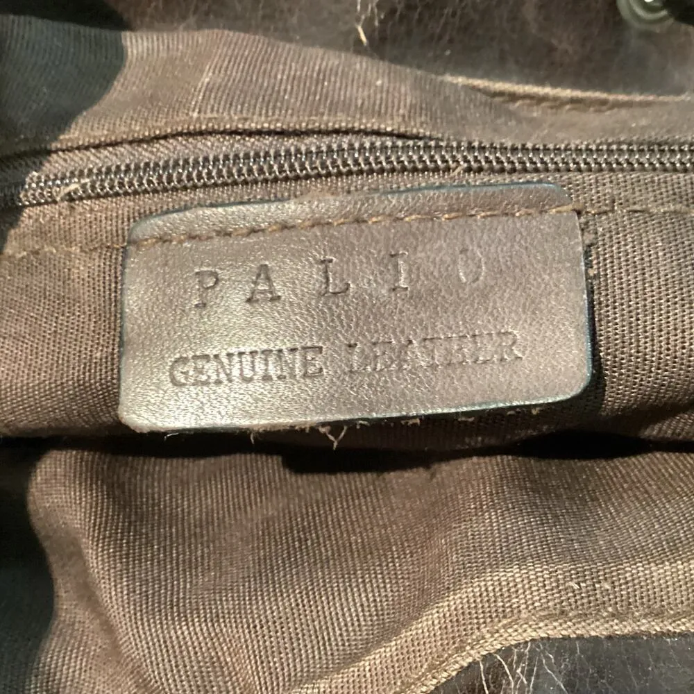 Vintage Palio Genuine Leather Bucket Bag Brown - Image 8