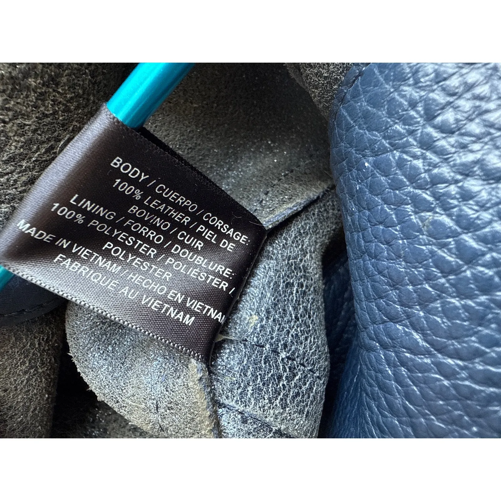 Botkier Soho Pebble Leather Tote Bag Women’s Size Medium Navy Blue Handbag - Image 8