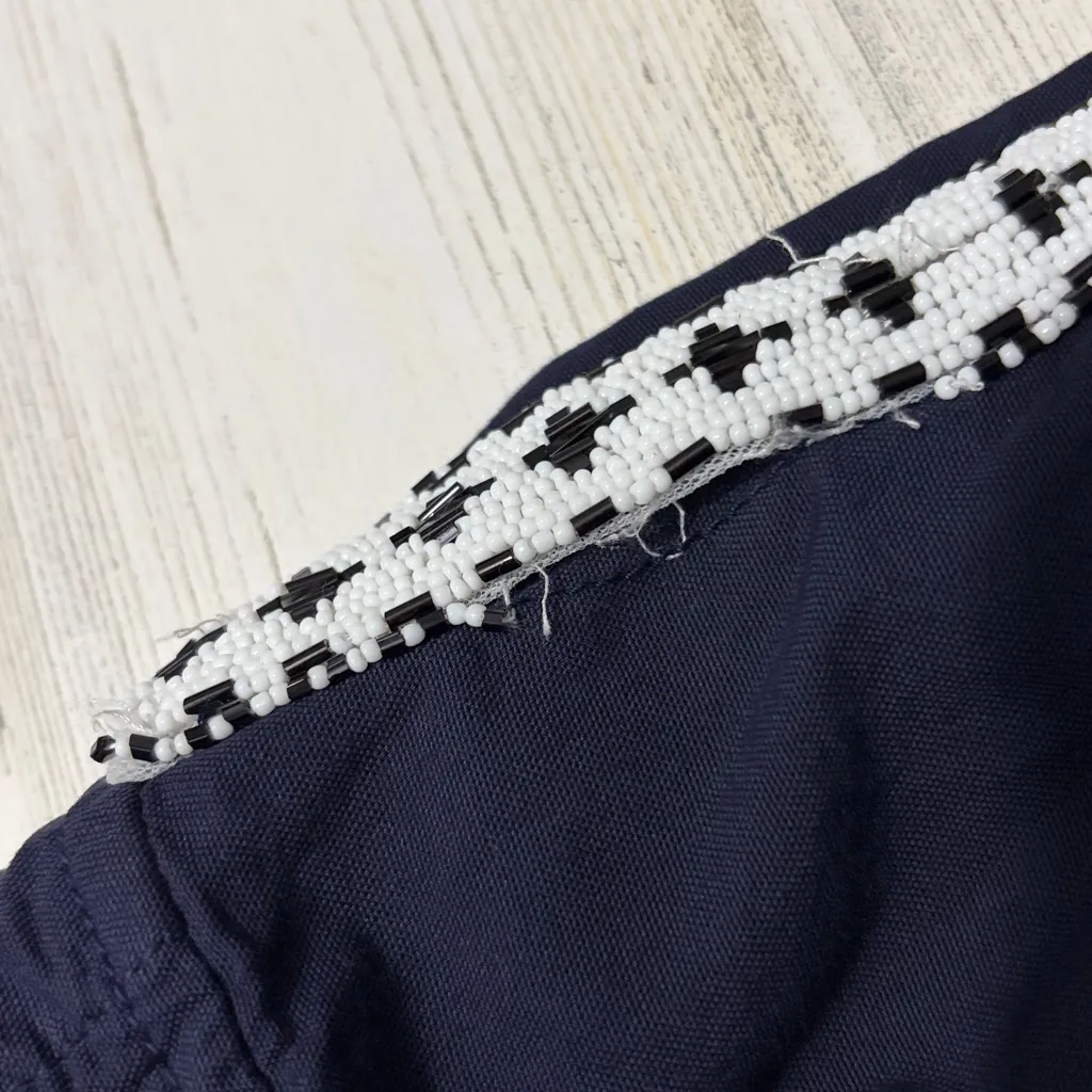 NSF Revolve Jacques Beaded Navy Cropped Cargo Pants Size 26 Blue - Image 13