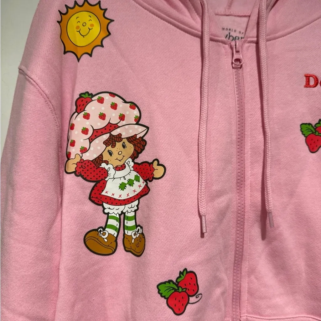 Strawberry Shortcake Zip Up Hooded Sweatshirt Size undefined - Image 2