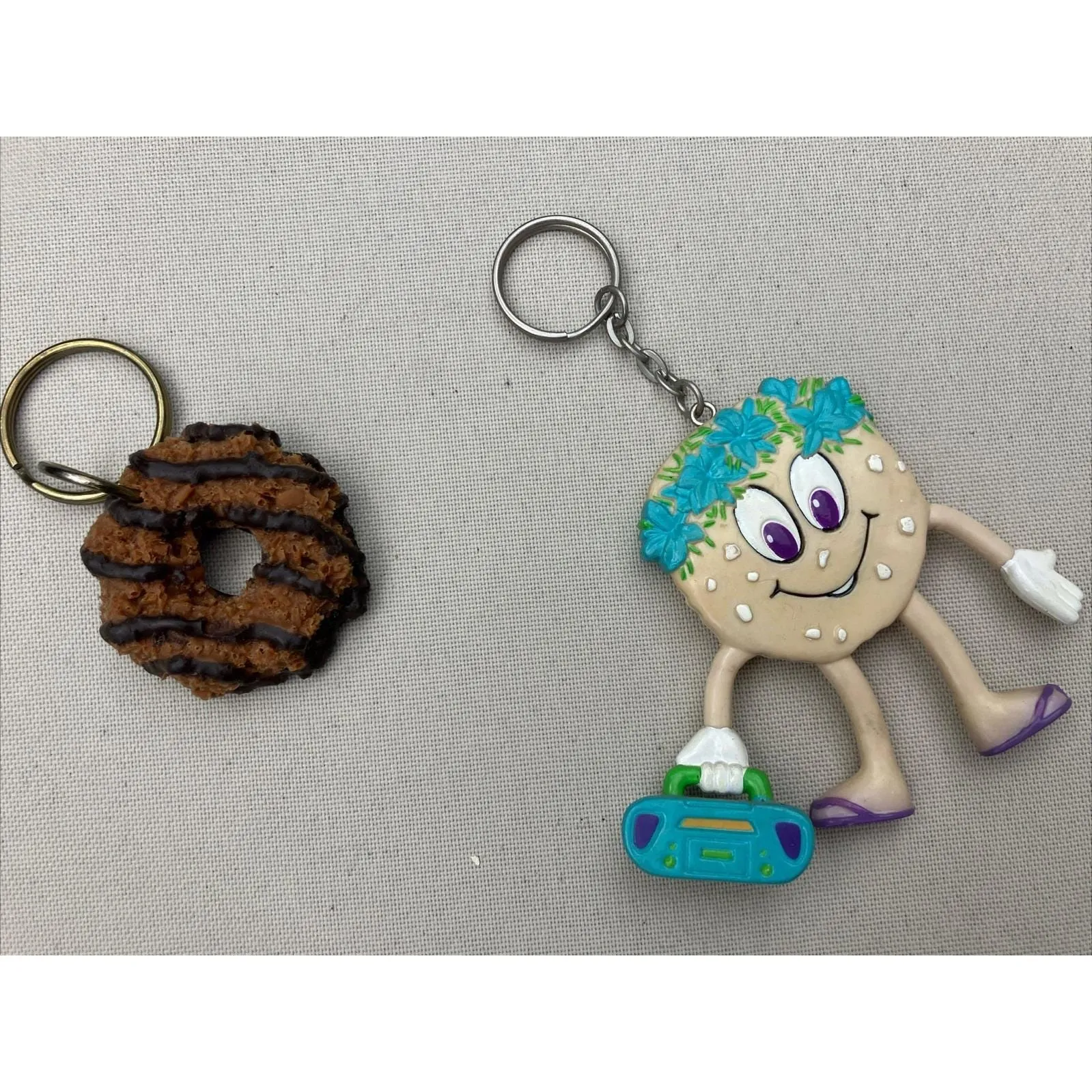 Vintage Girl Scouts Tote Bag &‎ Key Chains Little Brownie Bakers Cookies RARE - Image 4