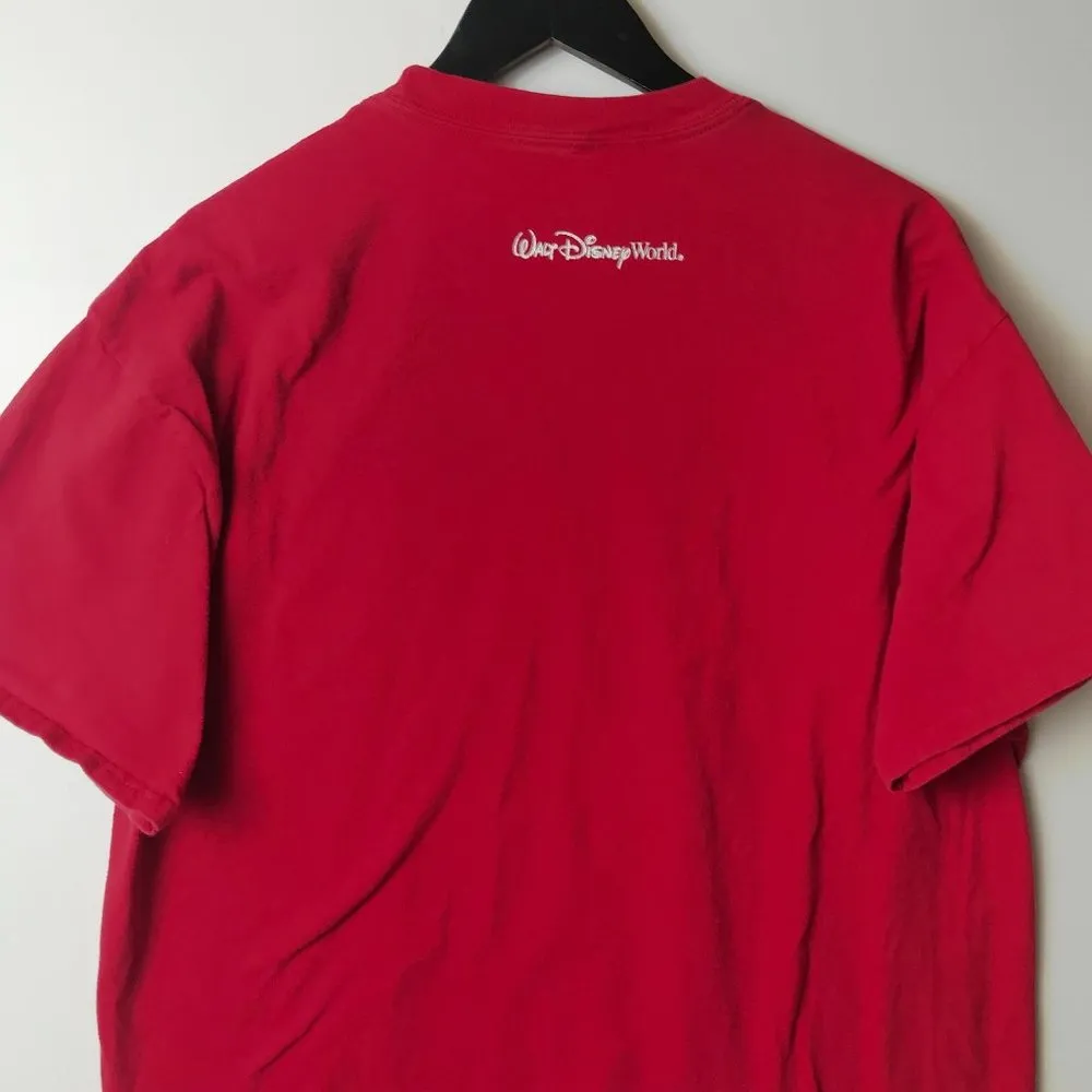 2012 Walt Disney World T Shirt Red XL Extra Large Mickey Mouse Characters Solid - Image 16