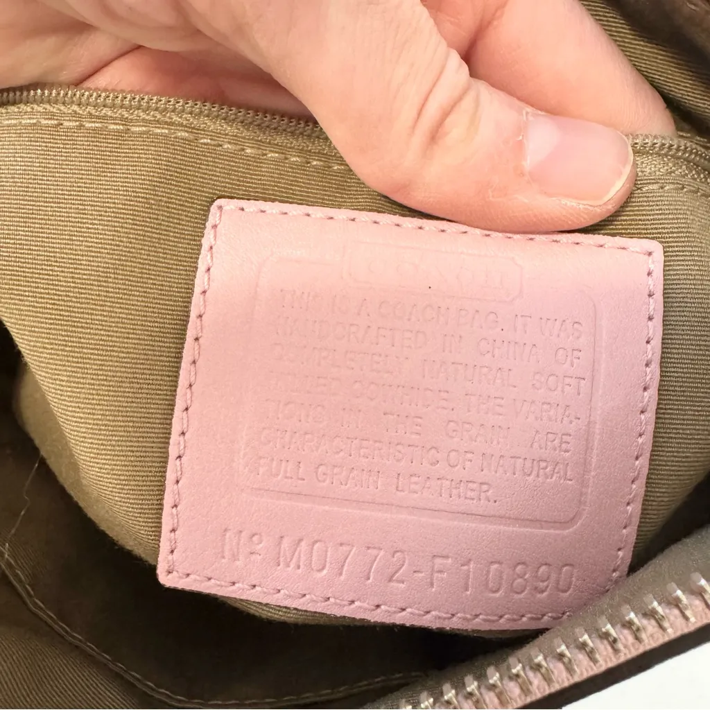 Coach Chelsea Hobo Bag 10890 – Pink/Tan Leather - Image 10