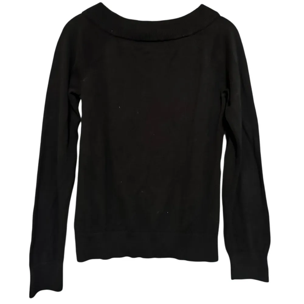 Lauren Ralph Lauren Women’s Size M Black Boatneck Silver Horse Bit Sweater - Image 3